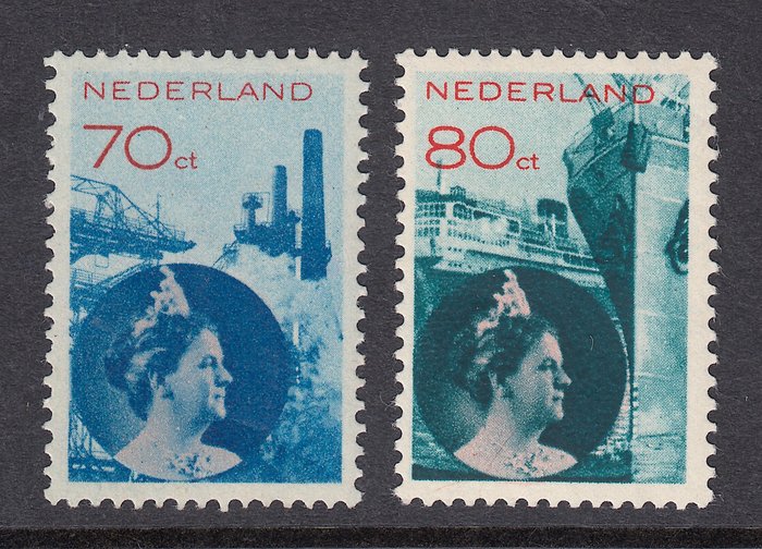 Niederlande 1931/1933 - Königin Wilhelmina Fotomontage - NVPH 236/237