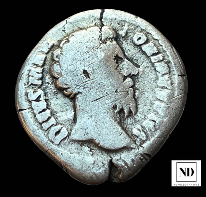 Impreiu Roman. Commodus (AD 177-192). Denarius Rome - Consecration issue. Divo Marcus Aurelius / Eagle