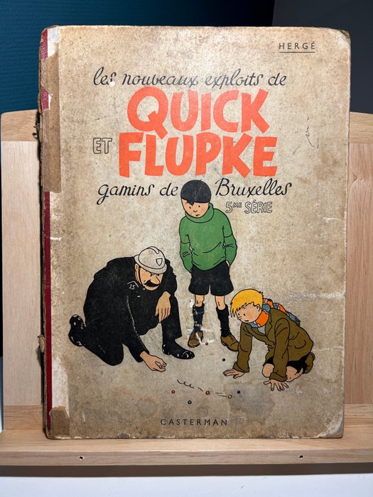 Quick et Flupke T5 - Les nouveaux exploits de Quick et Flupke gamins de Bruxelles (A12) - C - N&B - 1 Album - Ensipainos - 1940