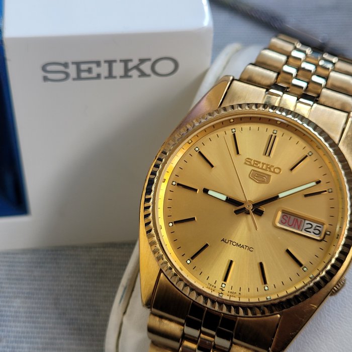 Seiko - Fluted Bezel Automatic Watch - 沒有保留價 - 男士 - 1990-1999