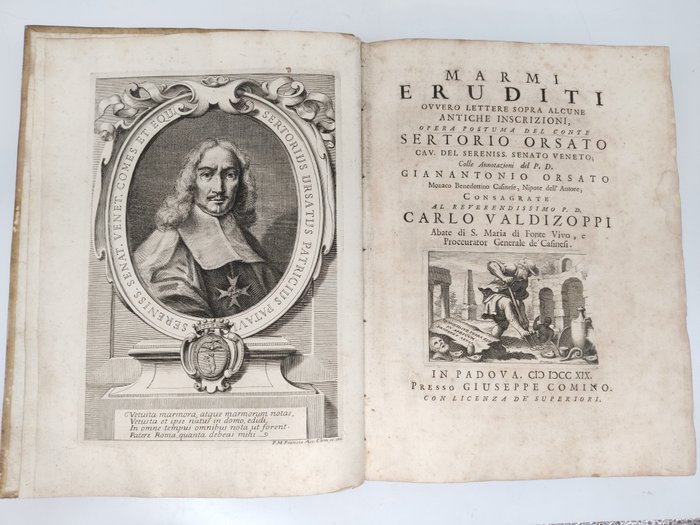 Gianantonio Orsato - Marmi eruditi ovvero lettere sopra alcune antiche inscrizioni - 1719