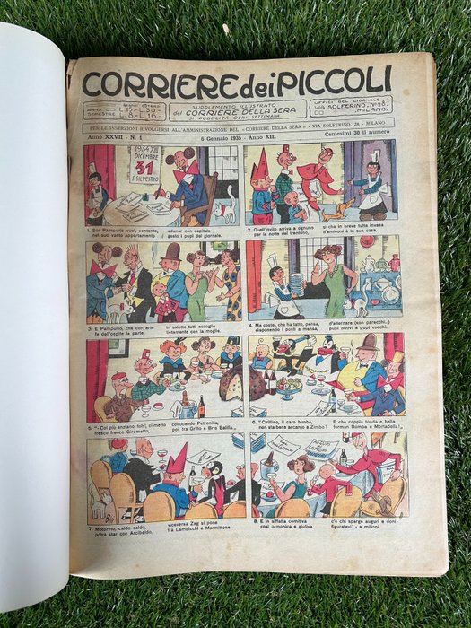 Il Corriere dei Piccoli Anno XIII nn. 1/52 - annata completa - rilegata - 1 Zeitschrift - Erstausgabe - 1935