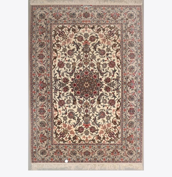 Persian handmade Isfahan with silk inlays, 156 x 240. Mint condition! - Isphahan - Matto - 240 cm - 156 cm