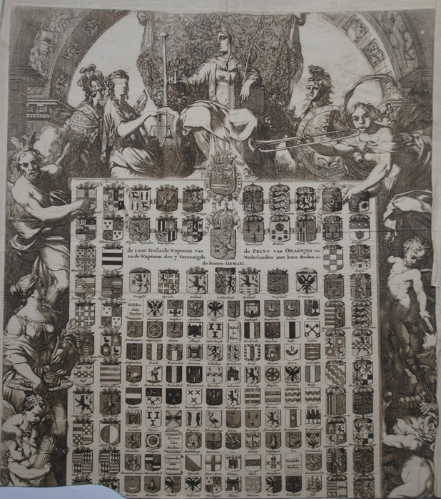 Gerard de Lairesse (1641-1711) - De LXIIII Geslacht Wapenen van de Prins van Oraenjen