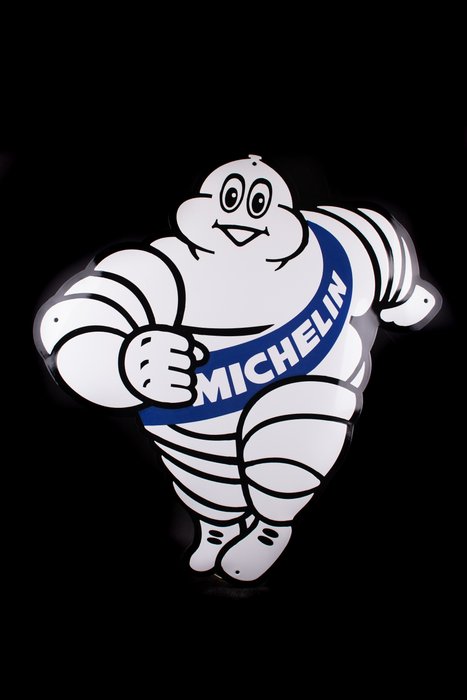 Sign - Michelin - XXL Enamel sign Michelin "Bibendum", 660mm