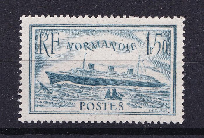 Frankrijk 1936 - Normandie blue clair - Yvert 300
