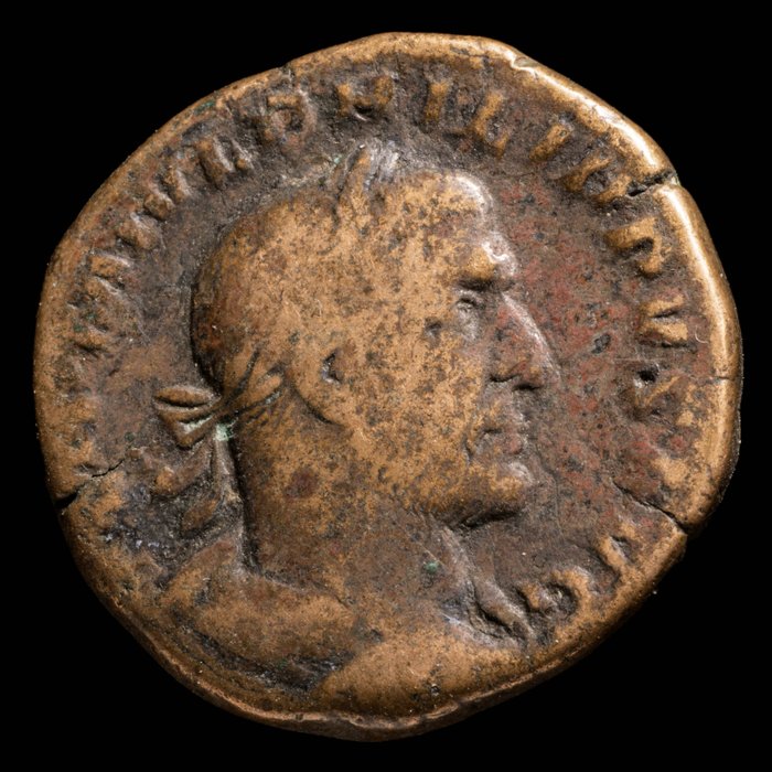 Imperio romano. Felipe I (244-249 e. c.). Sestertius Rome - Felicitas  (Sin Precio de Reserva)