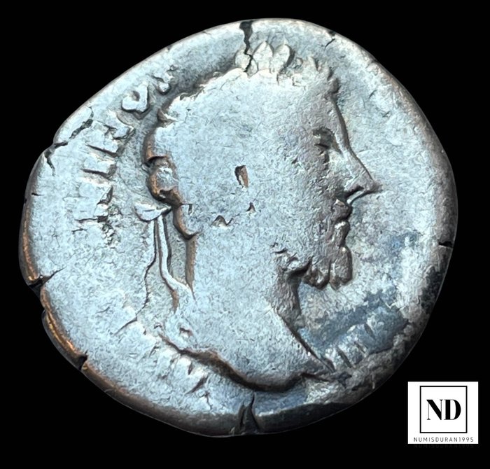 Római Birodalom. Marcus Aurelius (AD 161-180). Denarius Rome - Mars