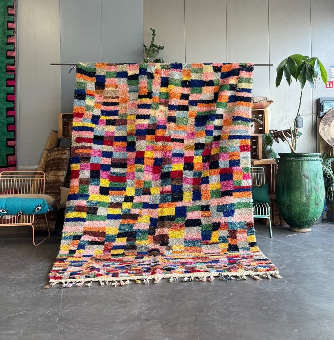 Modern marokkói Beni ourain gyapjúszőnyeg - Szőnyeg - 200 cm - 300 cm