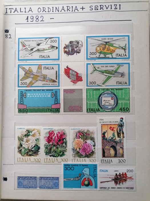 義大利 1982/1985 - 出售普通義大利郵票冊 + 服務 1982 年
