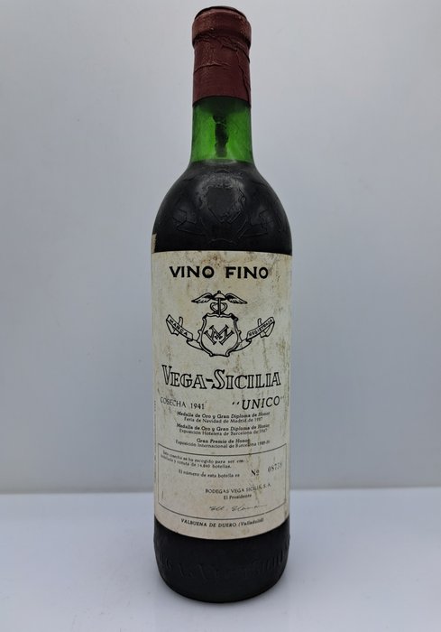 1941 Vega Sicilia, Único - 里貝拉格蘭德爾杜羅 Gran Reserva - 1 Bottle (0.75L)