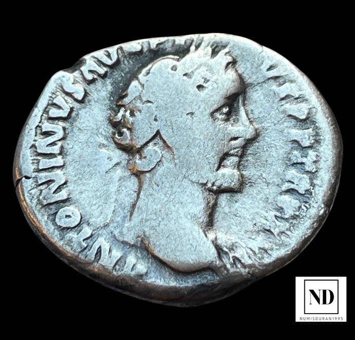 Imperio romano. Antonino Pío (138-161 d.C.). Denarius Roma - Vesta