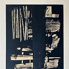 Pierre Soulages (1919) – Lithographie N°9 Hand-Signed and numbered 58/75