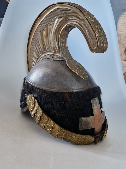 美国 - 骑兵 - 军用头盔 - 意大利国王维托里奥·埃马努埃莱三世的骑兵龙骑兵头盔 - 第一次世界大战