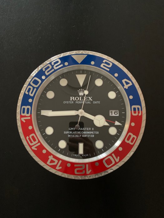 Reloj de pared - Reloj de exhibición Rolex del concesionario - Moderno - Acero (inoxidable) - Posterior a 2020
