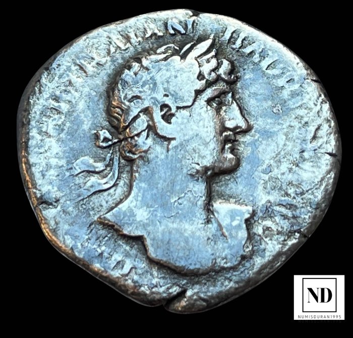 Roman Empire. Hadrian (AD 117-138). Denarius Rome - Roma seated left