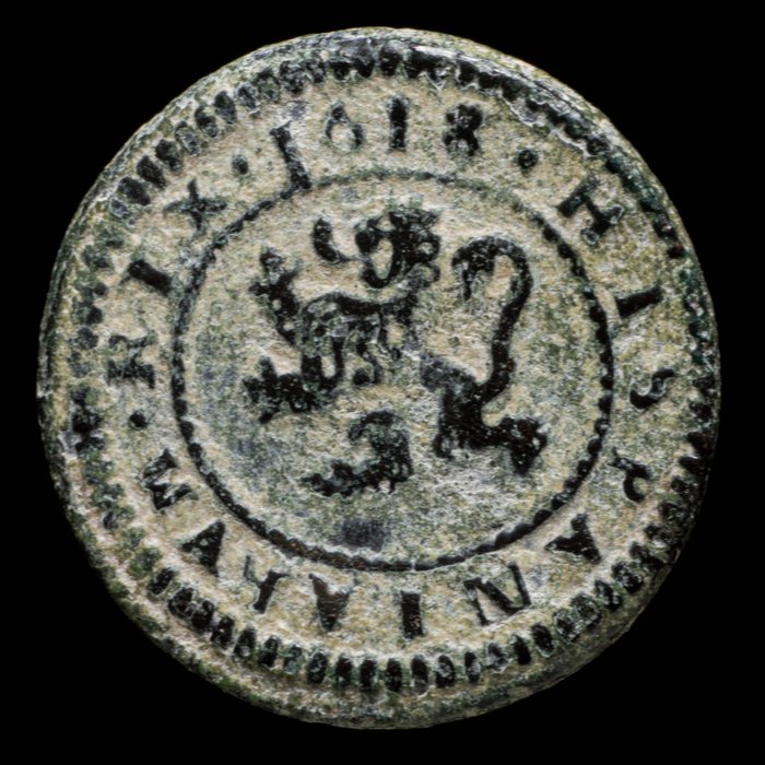 España. Felipe III (1598-1621). 4 Maravedís Segovia 1618