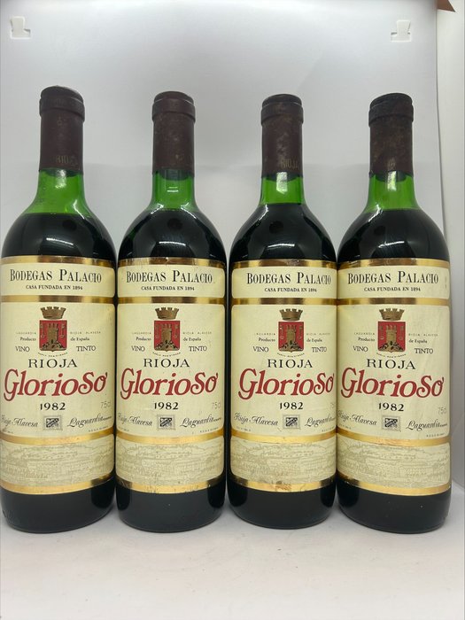 1982 Bodegas Palacio, Glorioso - Rioja Reserva - 4 Flessen (0.75 liter)