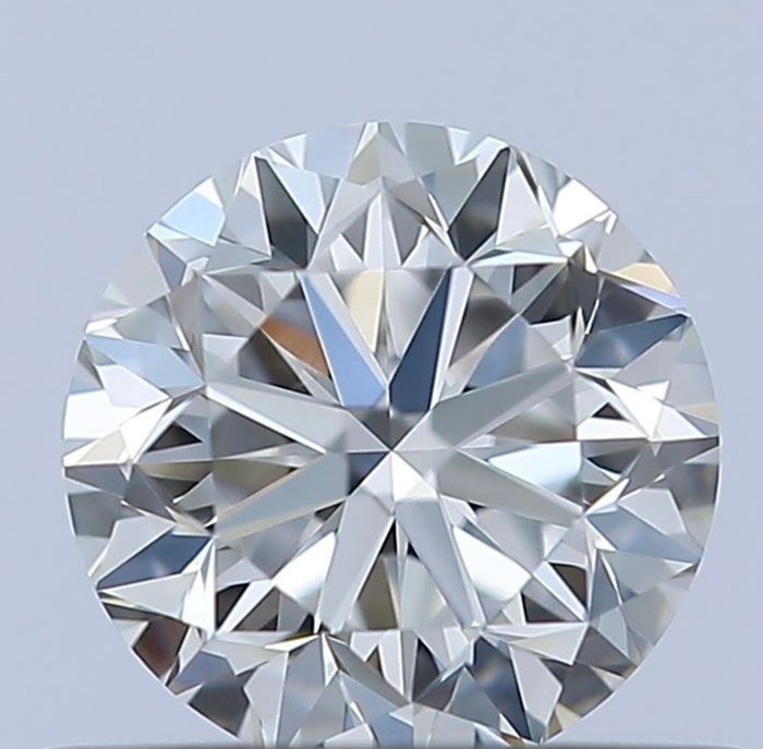 鑽石 - 0.50 ct - 圓形, 明亮型 - D (無色) - VVS1