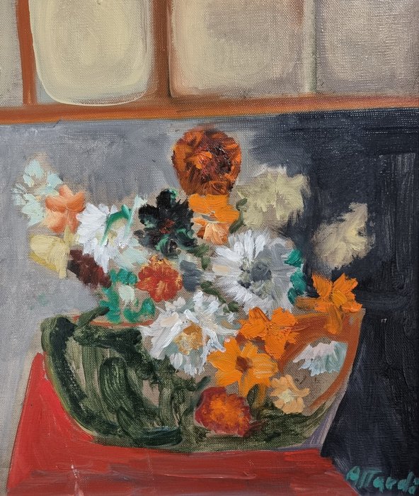 Ugo Attardi (1923-2006) - Vaso di fiori
