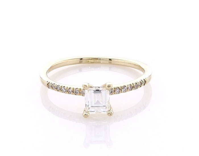 0.44 Tcw Diamonds ring - Ring Gelbgold Diamant  (Natürlich) - Diamant 