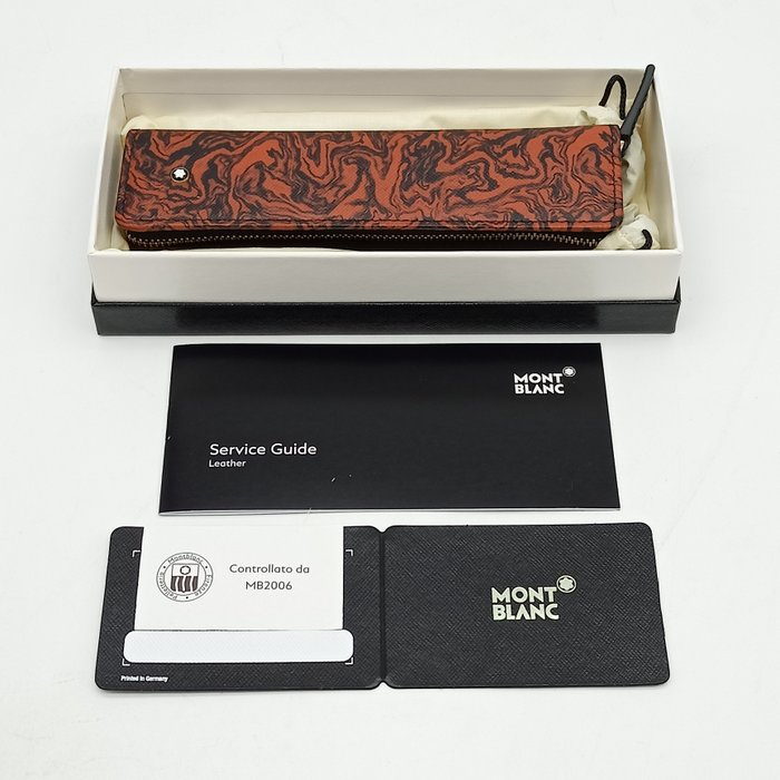 Montblanc - 鉛筆盒 - Sartorial - 1 Pen pouch - Zip AR Heritage Marble Black - 皮革