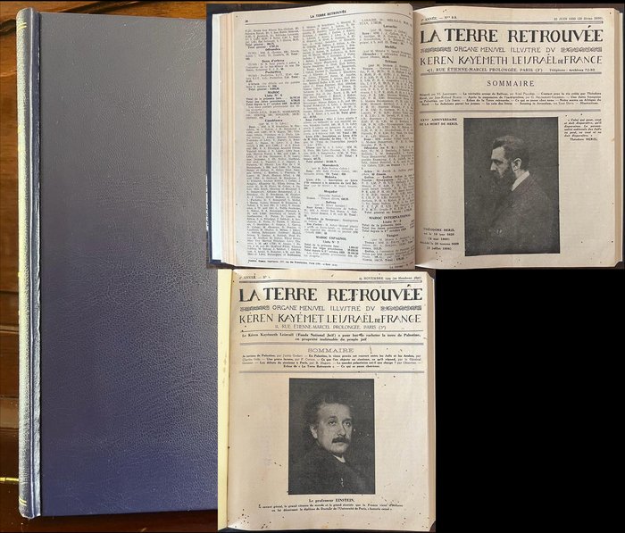 Keren Kayemeth / Albert Einstein etc. - La Terre Retrouvee, Magazine, Jewish National Fund - Keren Kayemet Le Israel - 1929-1931