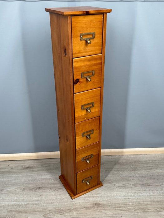 unieke houten ladekast archiefkast - Iratszekrény - Fa
