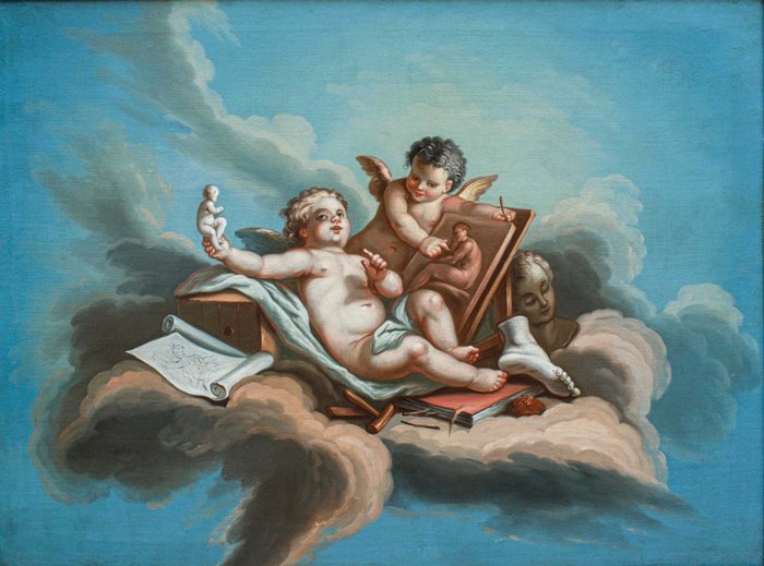 Francois Boucher (1703-1770), Seguace - Allegoria delle Arti