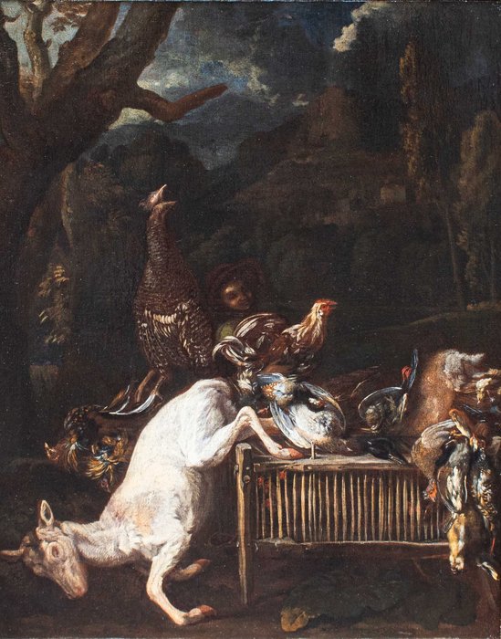 Felice Boselli (1650 – 1732), Cerchia - Scena con animali e capretto