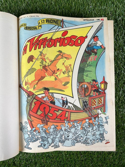 Il Vittorioso Anno XVIII nn. 1/52 cpl - annata completa - rilegata - 1 Album - First edition - 1954
