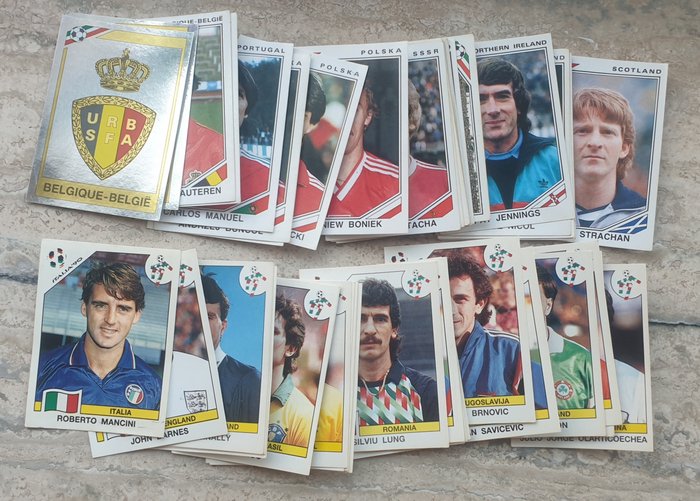 Panini - Italia 90 World Cup, Mexico 86 World Cup - 50 Loose stickers