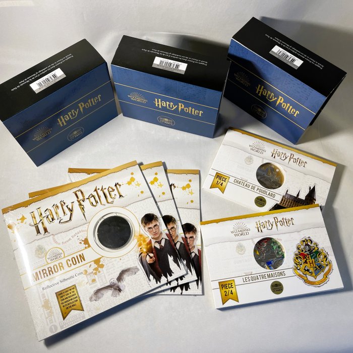 France. Various Denominations Extremely Rare 2021 Harry Potter (8 items) Proof + BU