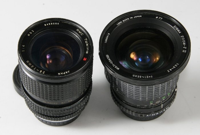 Sigma, Tokina - Sigma 28-70 mm + Tokina 21-35 mm for Pentax K - Objetivo de cámara