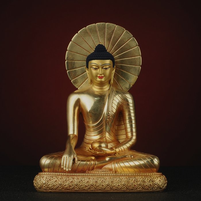 佛教物品 - 手工佛像，精緻的釋迦牟尼佛像 (1) - 青銅色 - 2020+