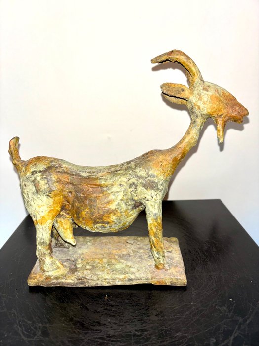 Abdoulaye Derme - Escultura, Biquette - 21 cm - Bronze