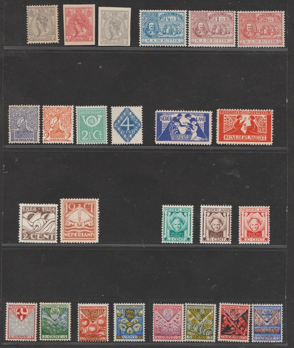 Nederland 1922/1927 - Utvalg fra 1920-tallet - NVPH 81, 82/83, 87/89, 106, 110/113, 134/135, 136/137, 141/143, 199/202, 208/211