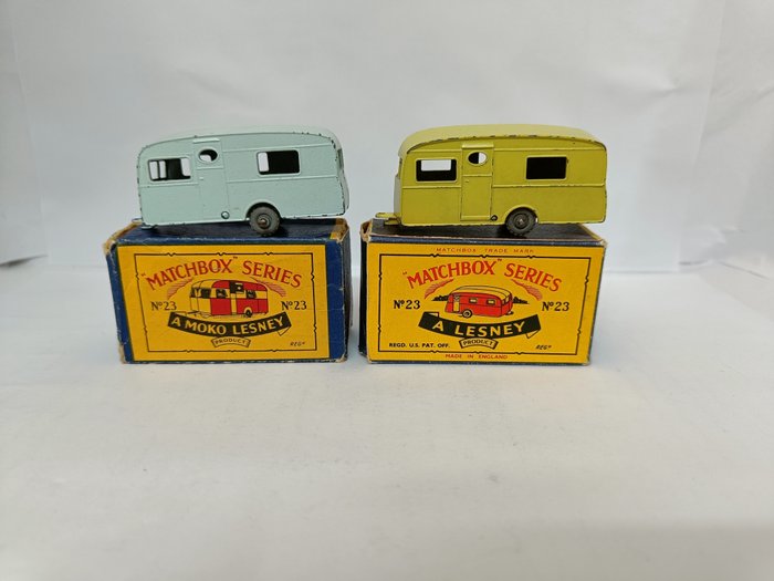 Matchbox 1:87 - 4 - Miniatura de carro - 2x Berkeley Cavalier nr. 23 A & B