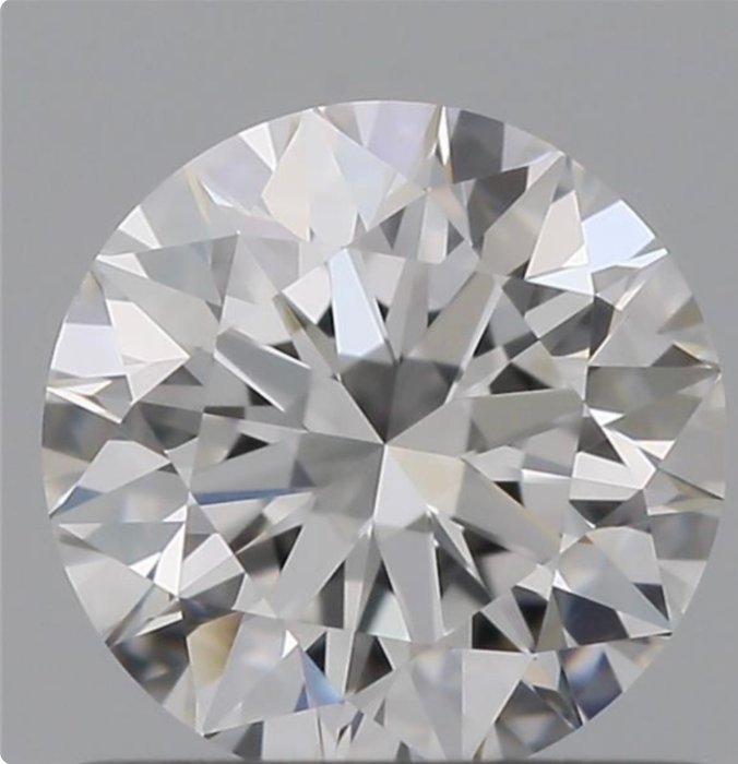 Gyémánt - 0.70 ct - Briliáns, Kerek - D (színtelen) - VVS1, Ex Ex Ex