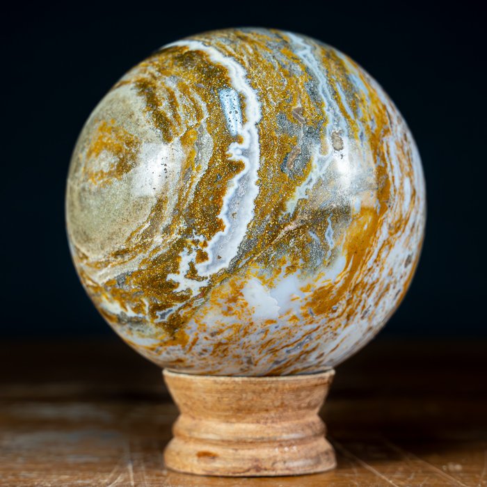 Jaspe de couleur rare naturelle - Agate Sphère- 1013.17 g