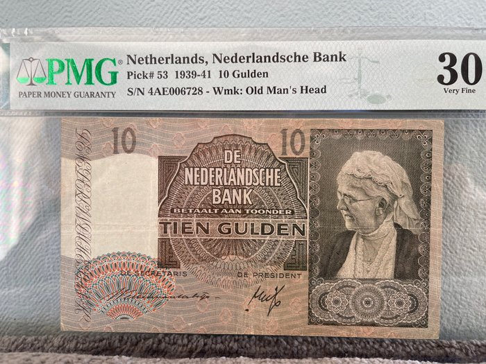 Holandia. - 10 Gulden 1941 - Pick 53