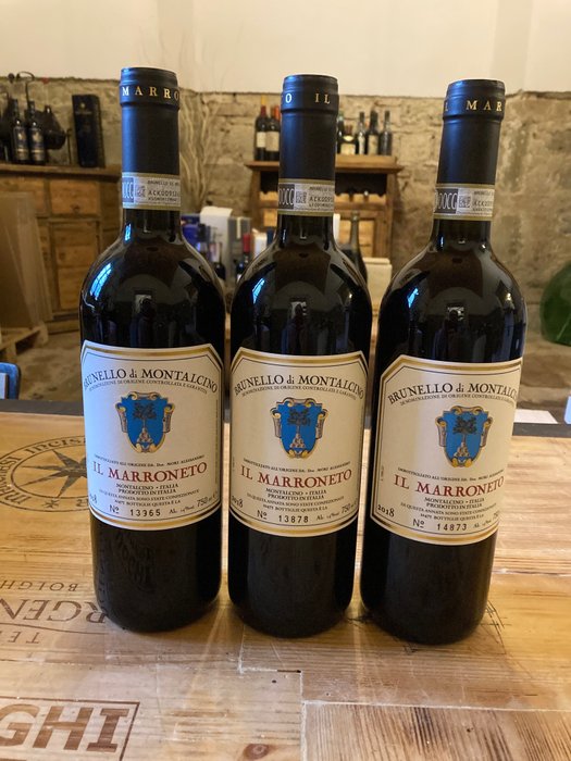 2018 Il Marroneto - Brunello di Montalcino - 3 Flasker (0,75 L)