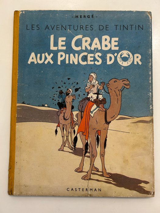 Tintin T9 - Le crabe aux pinces d'or (A23, cartonnage souple) - C - 1 Album - Réédition - 1944