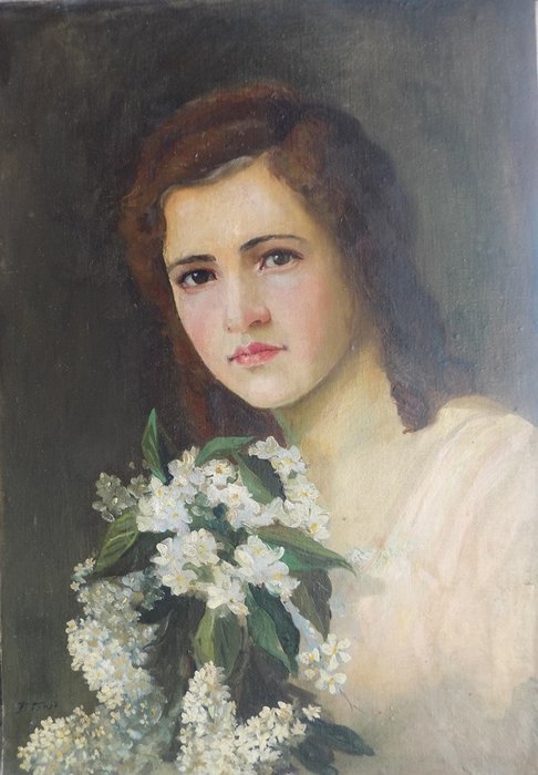 Scuola europea (XIX) - Ritratto di una donna