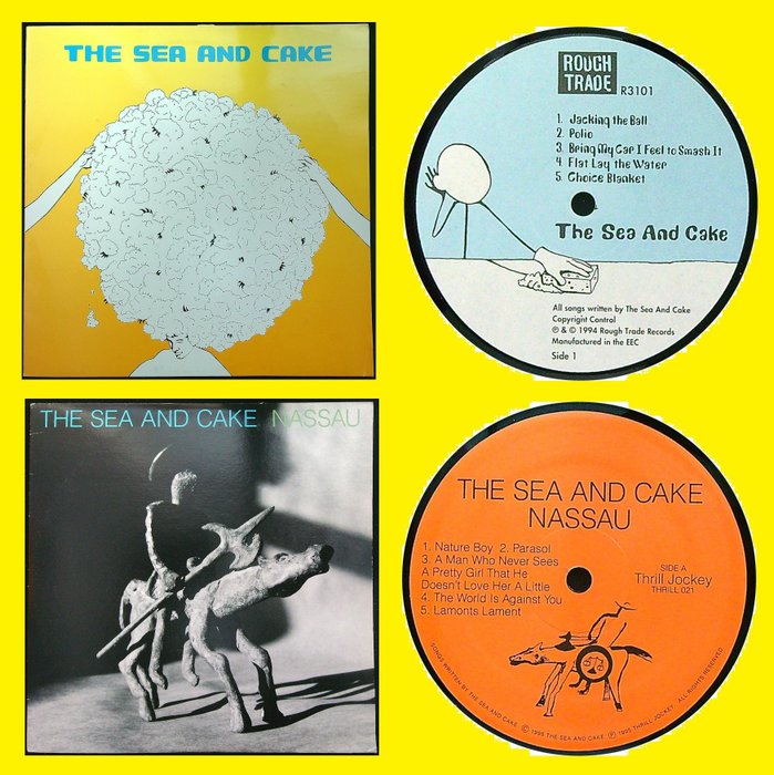 The Sea and Cake (Post Rock, Indie Rock) - 1. The Sea And Cake ('94 LP) 2. Nassau ('95 2LP-set) - LP 专辑（多件品） - 1st Pressing - 1994