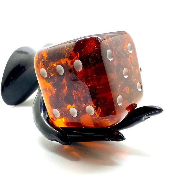 Huge Dice with Baltic amber stones - Amber - succinite