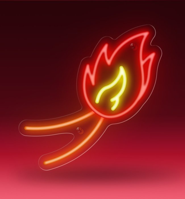 Enseigne lumineuse - Pokémon Charmender de style néon à LED - Plastique, néon