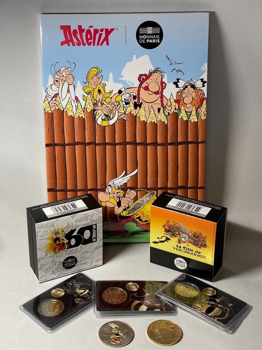 Γαλλία. 2 Euro / 10 Euro / Medal 2019/2021 "Asterix and Obelix" (16 items) Proof + BU