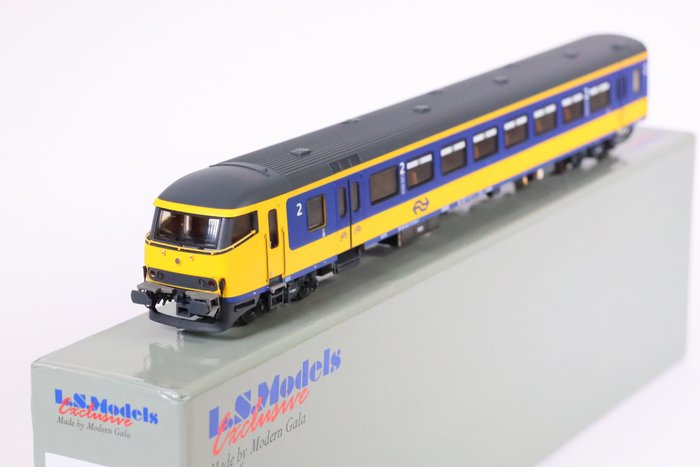 L.S. Models H0 - 44 089 - Wagon de passagers pour trains miniatures (1) - Voiture témoin ICRm BDs InterCity, avec logo 'vélo' - NS