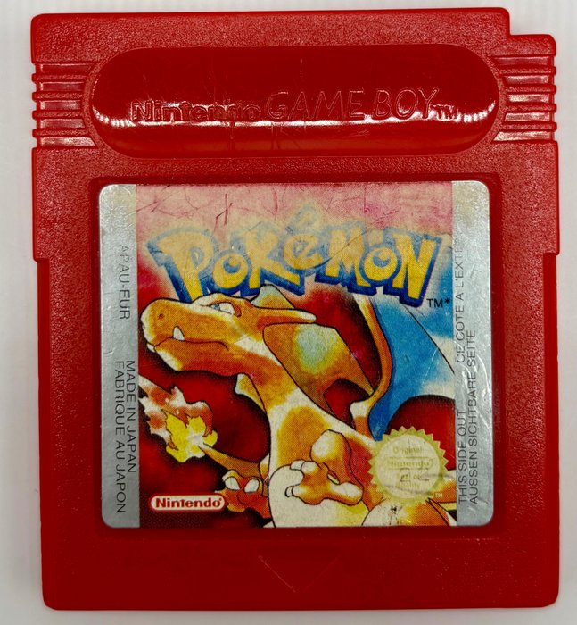 Nintendo - Gameboy Classic - Pokémon Red - Tv-spelskassett - Skyddslåda